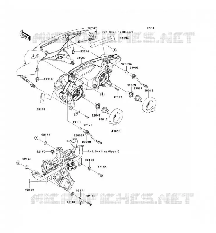OPTIQUE(S) Kawasaki MOTOS 1000 2012 Z1000SX ABS  ZX1000HCF