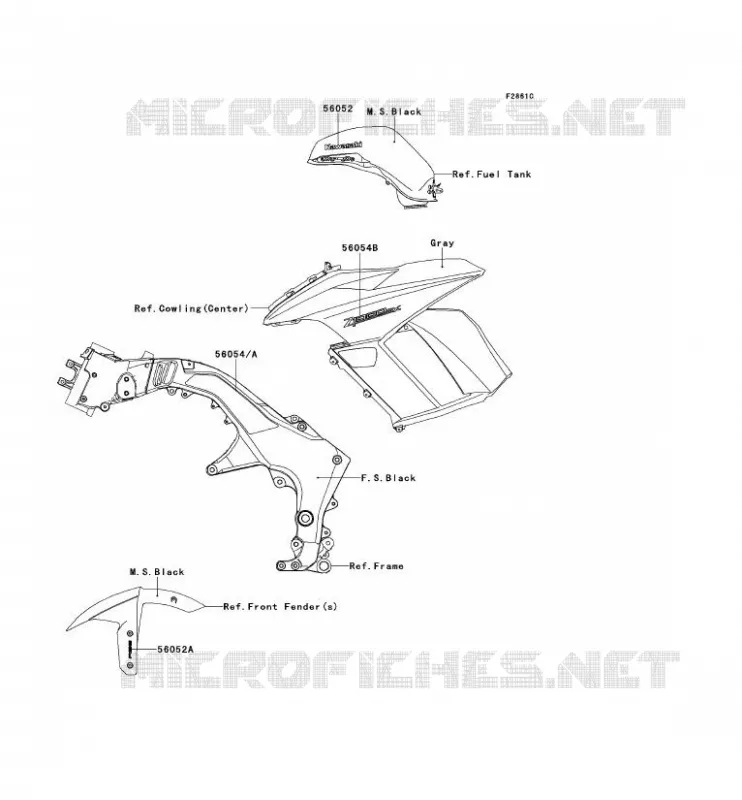 STICKER (NOIR) Kawasaki MOTOS 1000 2012 Z1000SX ABS  ZX1000HCF