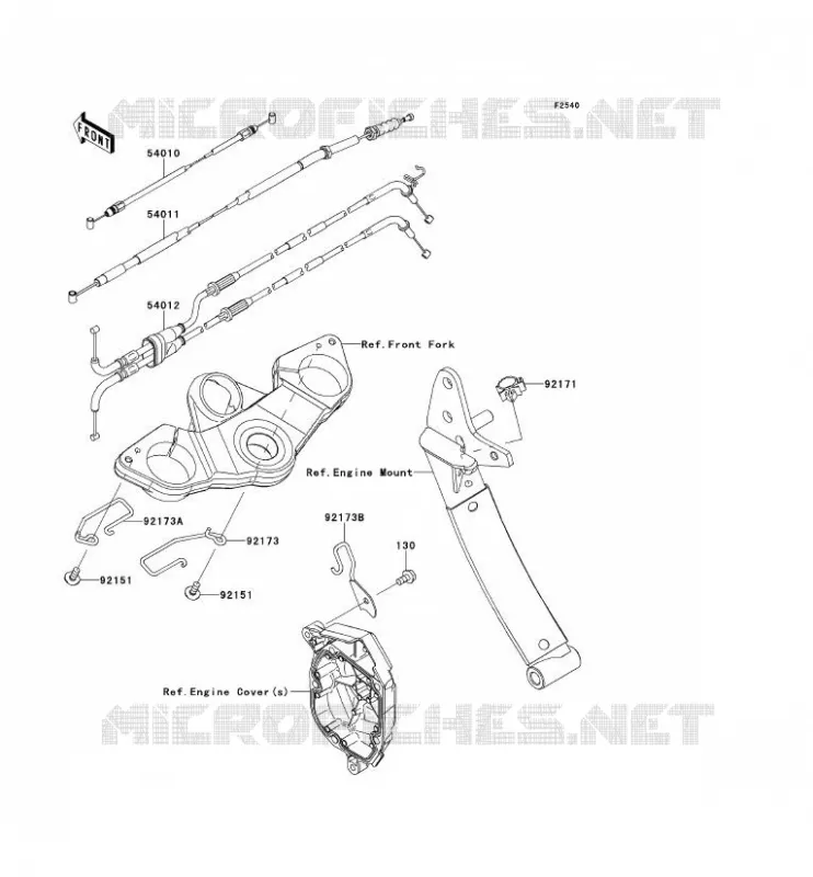 CABLES Kawasaki MOTOS 1000 2013 Z1000SX ABS  ZX1000HDF