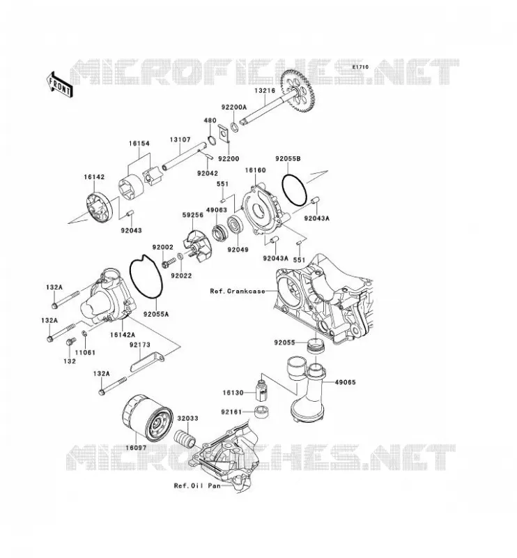 POMPE A HUILE/FILTRE &Agrave; HUILE Kawasaki MOTOS 1000 2013 Z1000SX ABS  ZX1000HDF