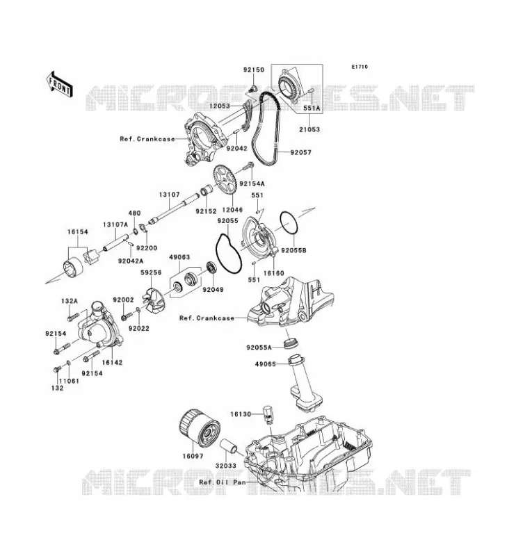 POMPE A HUILE Kawasaki MOTOS 1000 2014 NINJA ZX-10R  ZX1000JEF