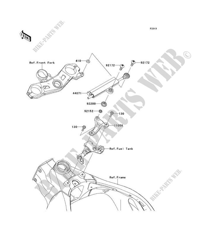 AMORTISSEUR DE DIRECTION pour Kawasaki NINJA ZX-10R ABS 2011