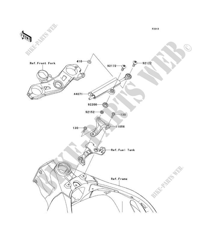AMORTISSEUR DE DIRECTION pour Kawasaki NINJA ZX-10R ABS 2012