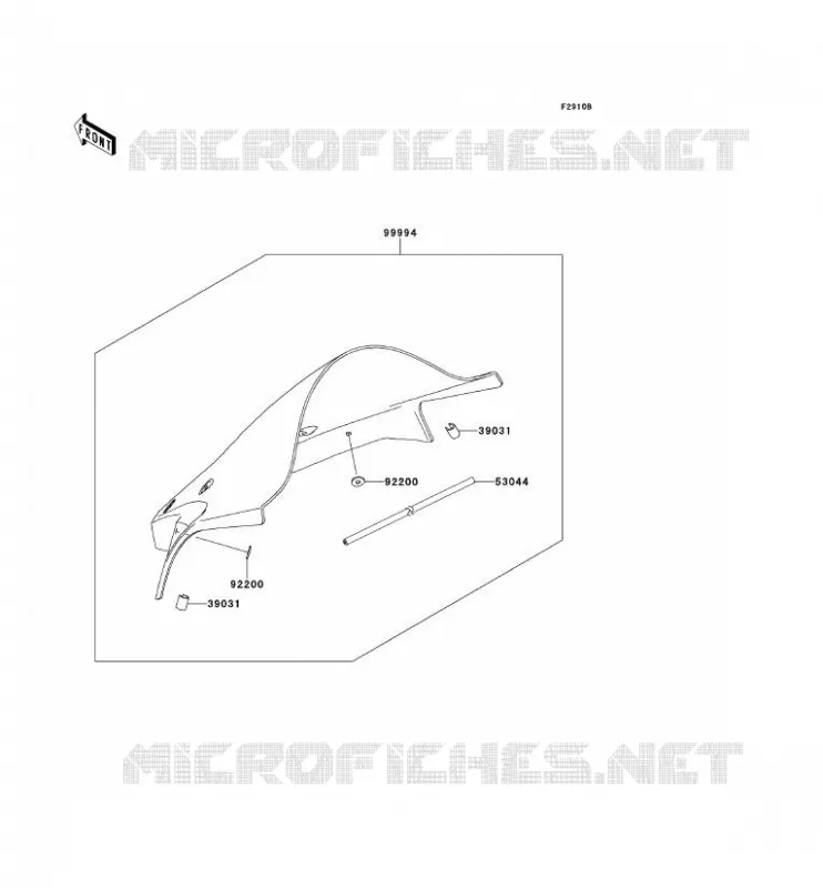 ACCESSOIRE(PARE-BRISE) Kawasaki MOTOS 1000 2012 NINJA ZX-10R ABS  ZX1000KCF