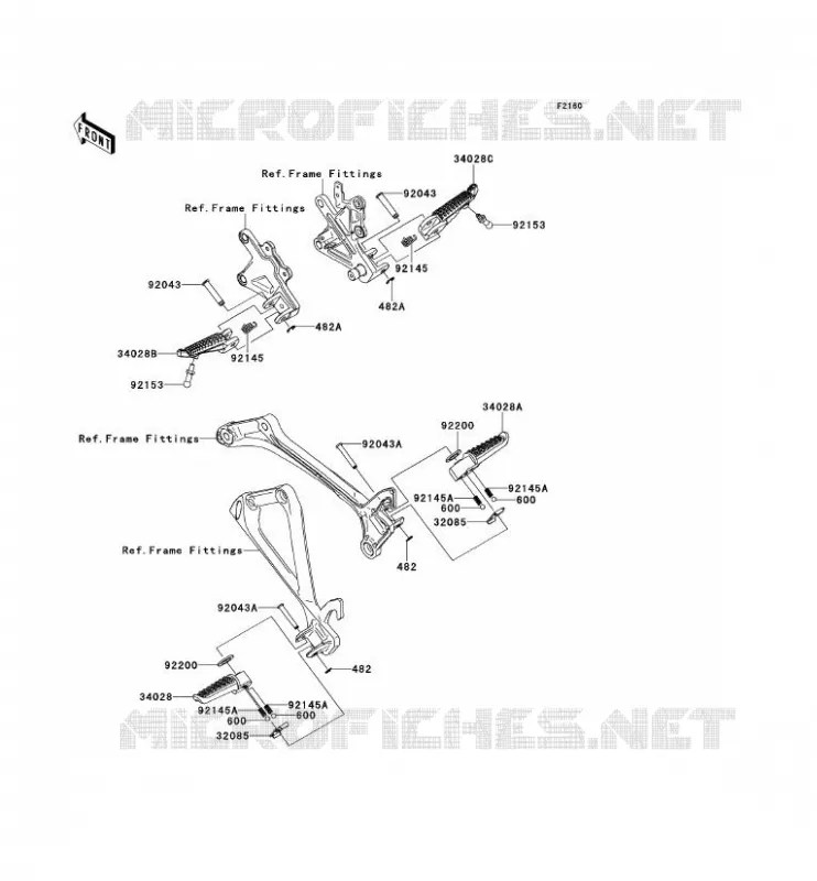 REPOSE PIED Kawasaki MOTOS 1000 2013 NINJA ZX-10R ABS  ZX1000KDF