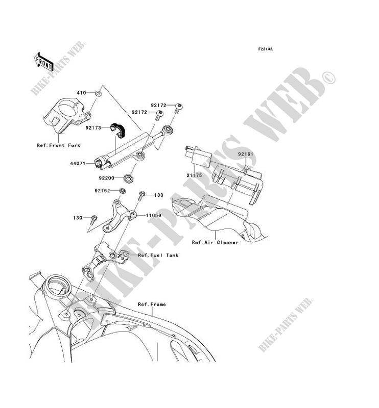 AMORTISSEUR DE DIRECTION pour Kawasaki NINJA ZX-10R ABS 2014