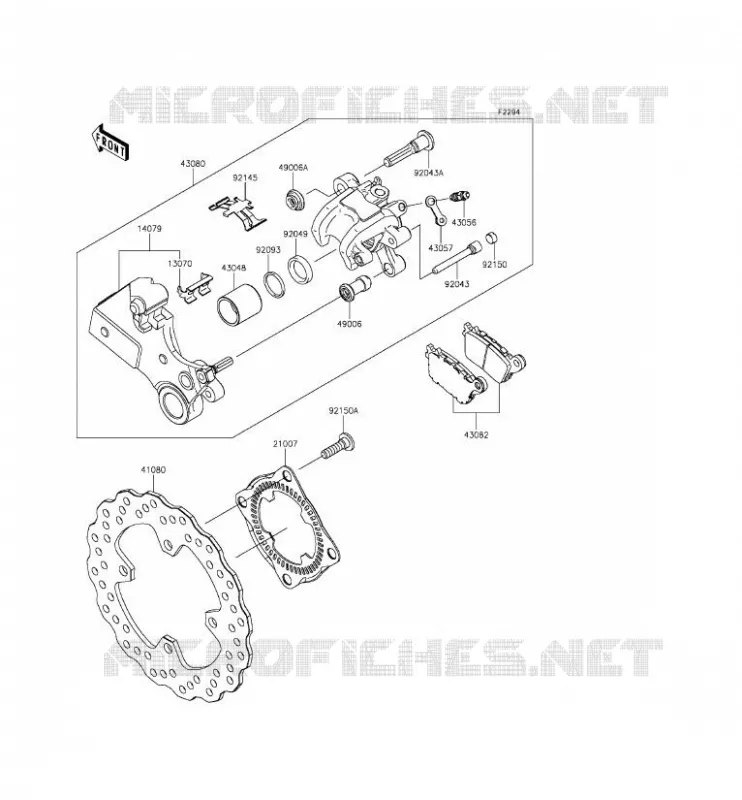 FREIN ARRIERE Kawasaki MOTOS 1000 2015 NINJA ZX-10R ABS  ZX1000KFFA