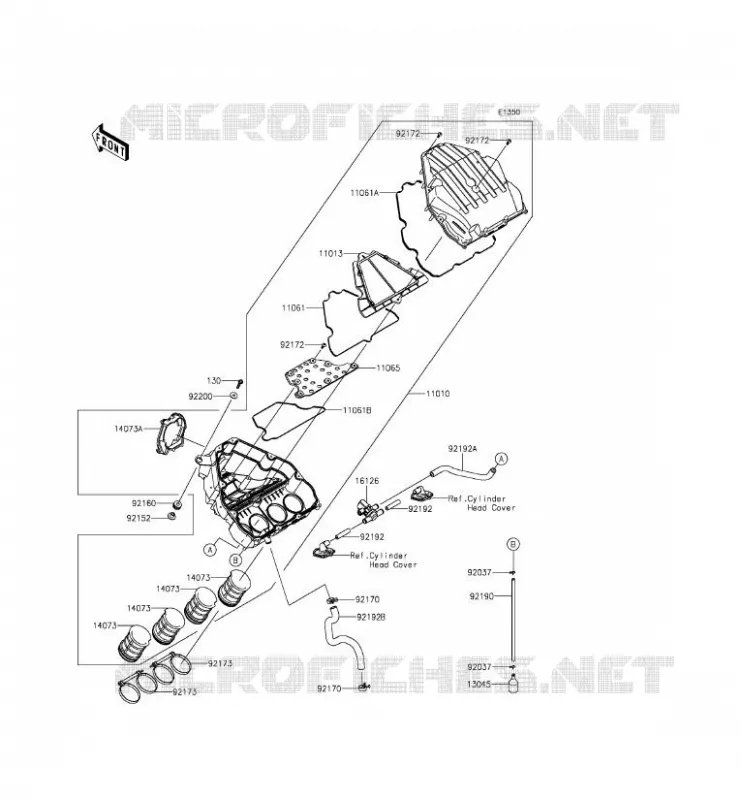 FILTRE A AIR Kawasaki MOTOS 1000 2014 Z1000SX  ZX1000LEF