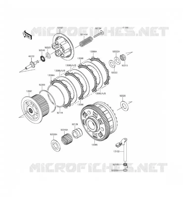 EMBRAYAGE Kawasaki MOTOS 1000 2015 Z1000SX  ZX1000LFF