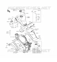 RESERVOIR CARBURANT pour Kawasaki Z1000SX ABS 2014
