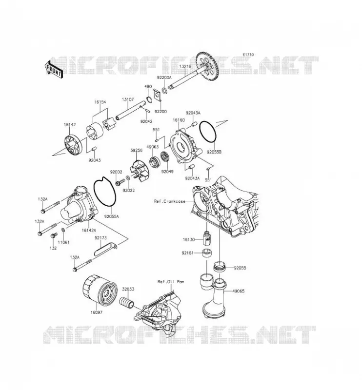 POMPE A HUILE/FILTRE &Agrave; HUILE Kawasaki MOTOS 1000 2014 Z1000SX ABS  ZX1000MEF