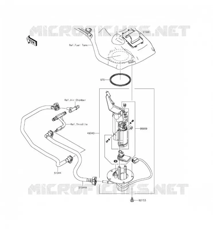 POMPE A ESSENCE Kawasaki MOTOS 1000 2015 NINJA H2  ZX1000NFF