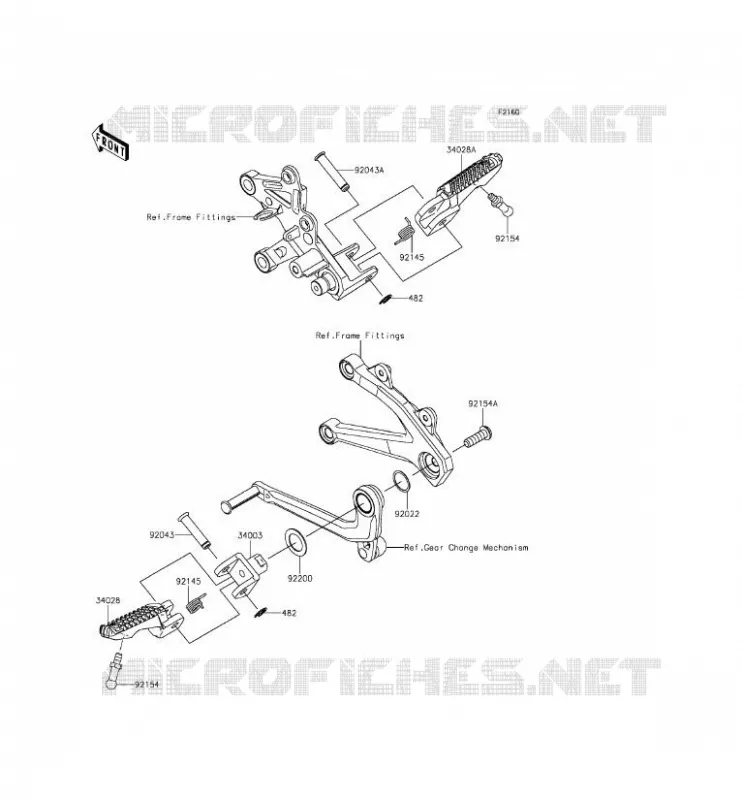 REPOSE PIED Kawasaki MOTOS 1000 2015 NINJA H2  ZX1000NFF