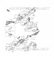 CACHE LAT&Eacute;RAL/GARDE CHAINE pour Kawasaki NINJA H2R 2015