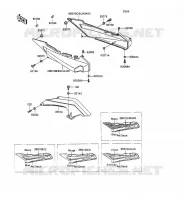 CACHE LAT&Eacute;RAL/GARDE CHAINE pour Kawasaki ZZR1100 1990