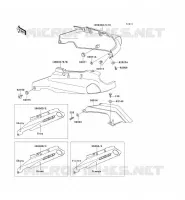 CACHE LAT&Eacute;RAL/GARDE CHAINE pour Kawasaki ZZR1100 1993