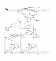 CACHE LAT&Eacute;RAL/GARDE CHAINE pour Kawasaki ZZR1100 1993