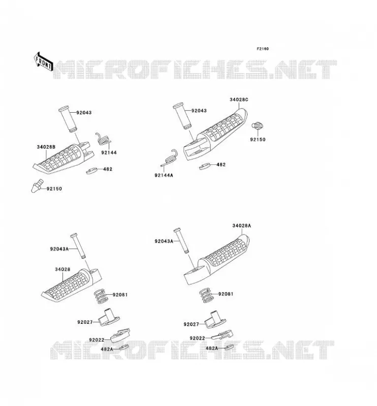 REPOSE PIED Kawasaki MOTOS 1100 1994 ZZR1100  ZX1100-D2