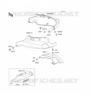 CACHE LAT&Eacute;RAL/GARDE CHAINE pour Kawasaki ZZR1100 1994