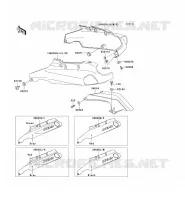 CACHE LAT&Eacute;RAL/GARDE CHAINE pour Kawasaki ZZR1100 1994