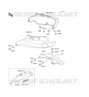CACHE LAT&Eacute;RAL/GARDE CHAINE pour Kawasaki ZZR1100 1995