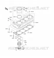 CYLINDRE/PISTON pour Kawasaki ZZR1100 1995