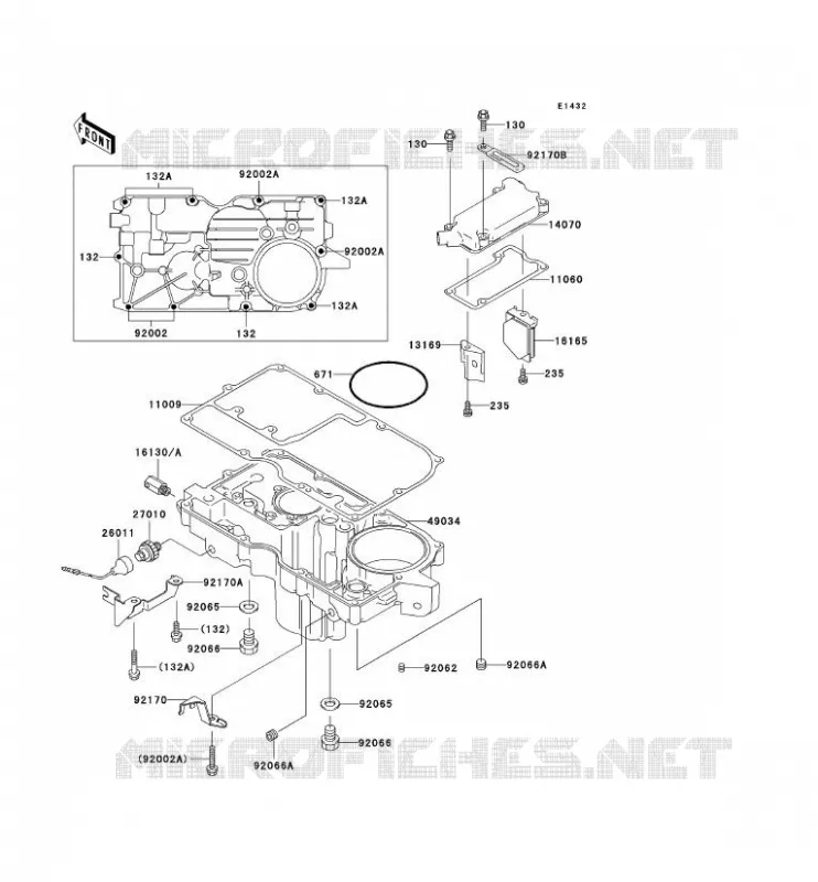COUVERCLE RENIFLARD/CARTER D'HUILE Kawasaki MOTOS 1100 1995 ZZR1100  ZX1100-D3