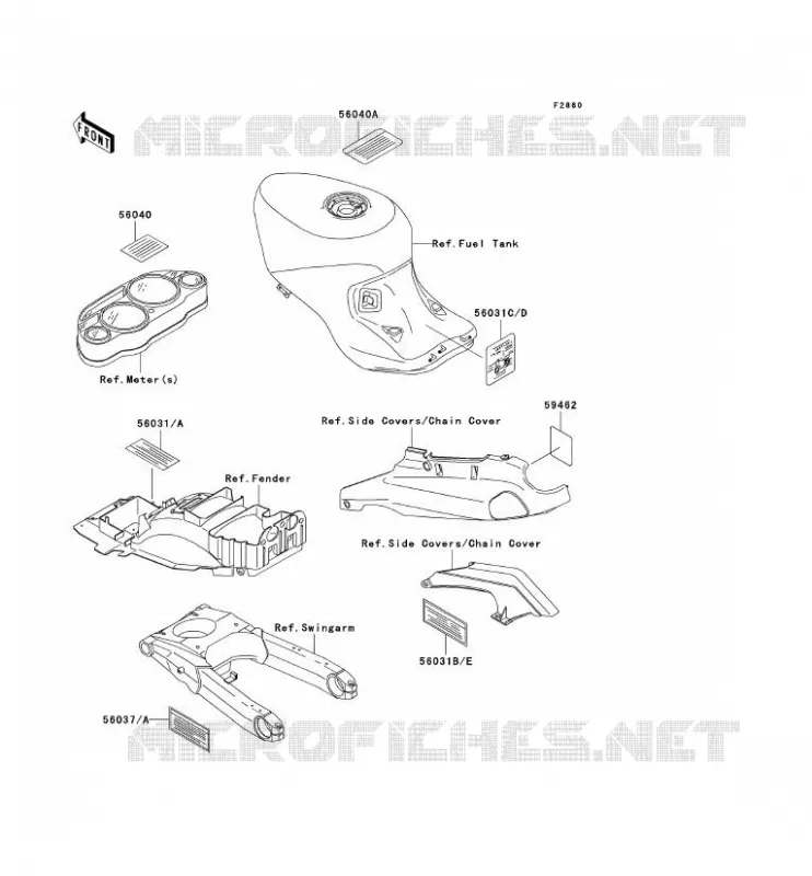 LABEL Kawasaki MOTOS 1100 1995 ZZR1100  ZX1100-D3