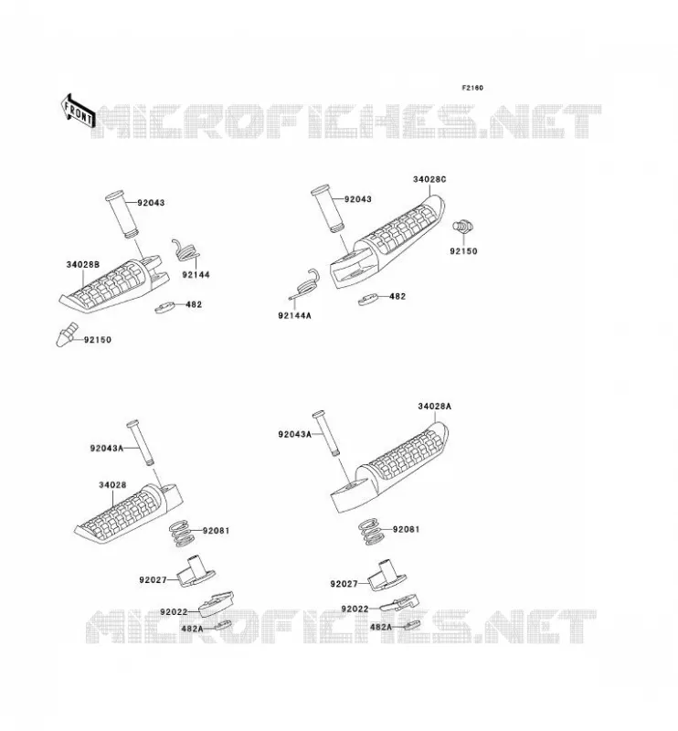 REPOSE PIED Kawasaki MOTOS 1100 1995 ZZR1100  ZX1100-D3