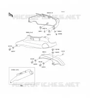 CACHE LAT&Eacute;RAL/GARDE CHAINE pour Kawasaki ZZR1100 1997