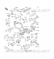 SUPPORT BATTERIE pour Kawasaki ZZR1100 1997