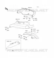 CACHE LAT&Eacute;RAL/GARDE CHAINE pour Kawasaki ZZR1100 1997