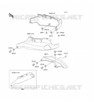 CACHE LAT&Eacute;RAL/GARDE CHAINE pour Kawasaki ZZR1100 1997