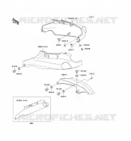 CACHE LAT&Eacute;RAL/GARDE CHAINE pour Kawasaki ZZR1100 1997