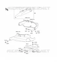 CACHE LAT&Eacute;RAL/GARDE CHAINE pour Kawasaki ZZR1100 1997
