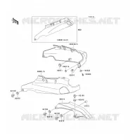 CACHE LAT&Eacute;RAL/GARDE CHAINE pour Kawasaki ZZR1100 1997