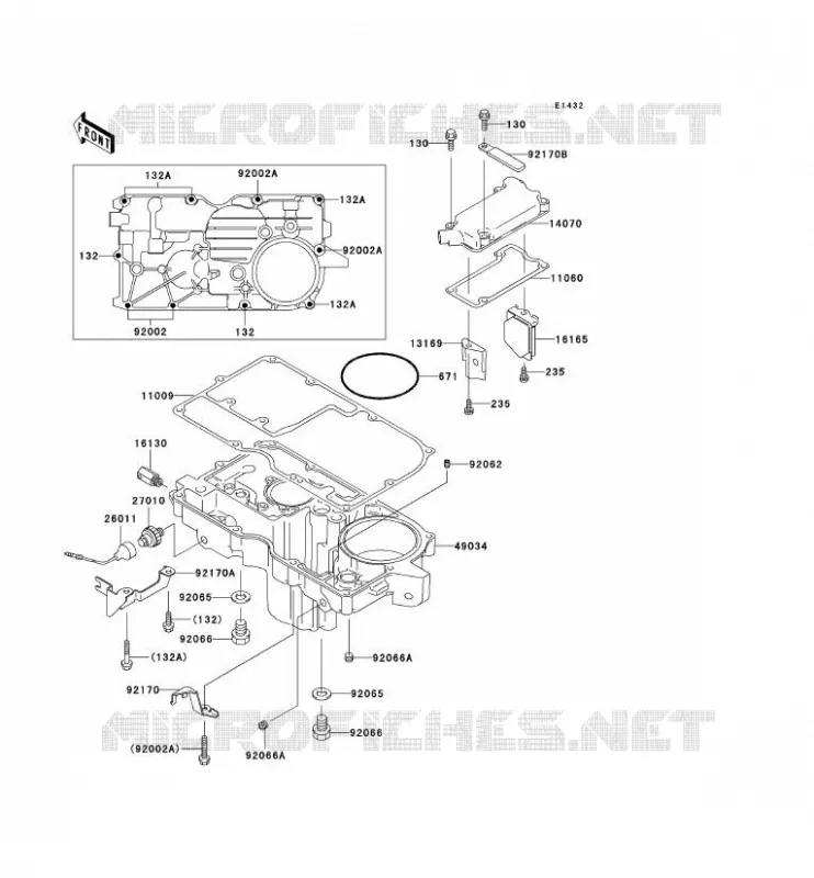 COUVERCLE RENIFLARD/CARTER D'HUILE Kawasaki MOTOS 1100 1998 ZZR1100  ZX1100-D6