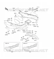 CACHE LAT&Eacute;RAL/GARDE CHAINE pour Kawasaki GPZ1100 1996