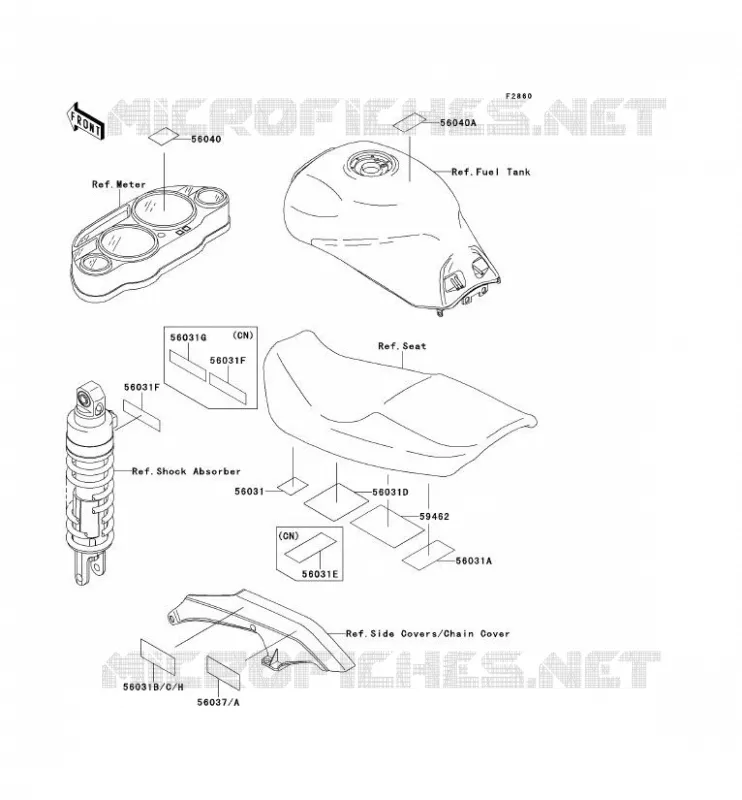 LABEL Kawasaki MOTOS 1100 1996 GPZ1100  ZX1100-E2