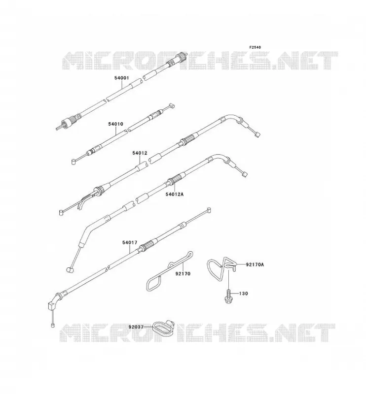 CABLES Kawasaki MOTOS 1100 1996 GPZ1100  ZX1100-E2