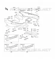 CACHE LAT&Eacute;RAL/GARDE CHAINE pour Kawasaki GPZ1100 1998