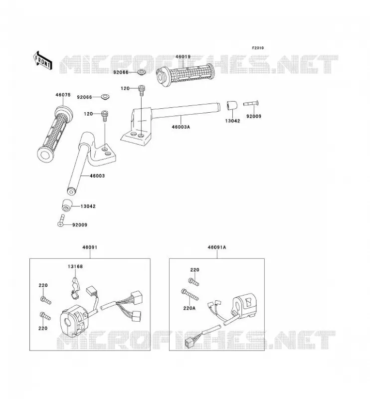 GUIDON Kawasaki MOTOS 1100 1996 GPZ1100 ABS  ZX1100-F1