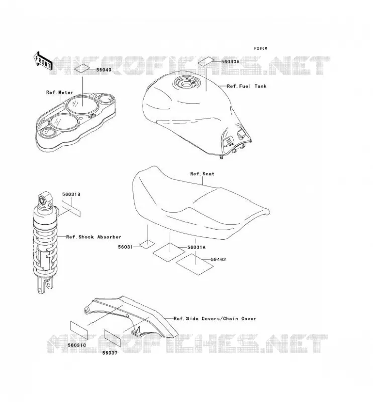 LABEL Kawasaki MOTOS 1100 1996 GPZ1100 ABS  ZX1100-F1