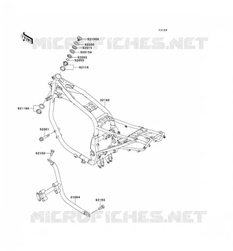 CH&Acirc;SSIS Kawasaki MOTOS 1100 1996 GPZ1100 ABS  ZX1100-F1