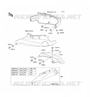 CACHE LAT&Eacute;RAL/GARDE CHAINE pour Kawasaki ZZR1100 1998