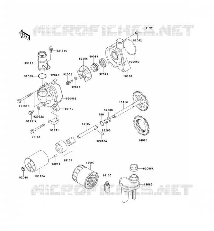 POMPE A HUILE Kawasaki MOTOS 1200 2000 NINJA ZX-12R  ZX1200-A1H