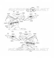 STICKER(RED)(FR,UK,WV) pour Kawasaki NINJA ZX-12R 2001