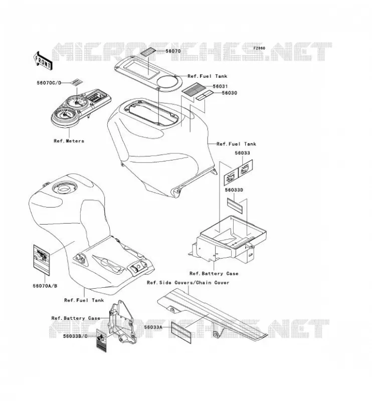 LABEL Kawasaki MOTOS 1200 2001 NINJA ZX-12R  ZX1200-A2H