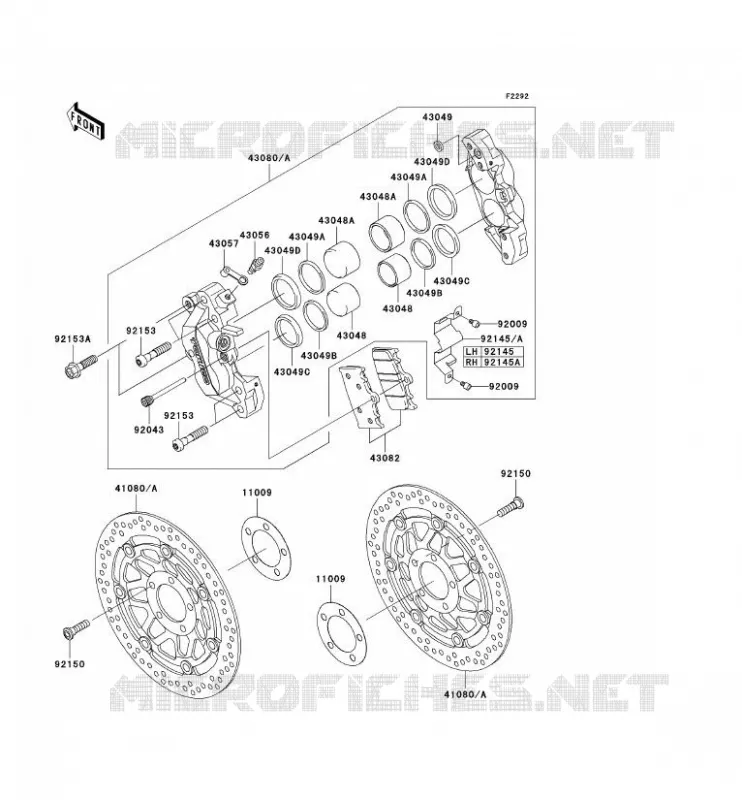 FREIN AVANT Kawasaki MOTOS 1200 2002 ZZR1200  ZX1200-C1