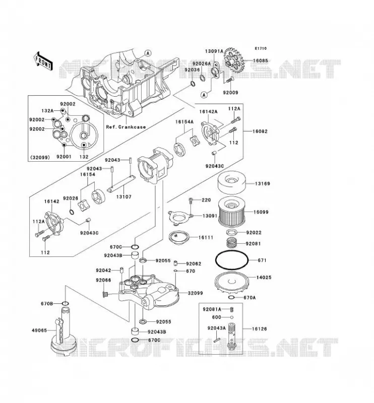POMPE A HUILE Kawasaki MOTOS 1200 2002 ZZR1200  ZX1200-C1H